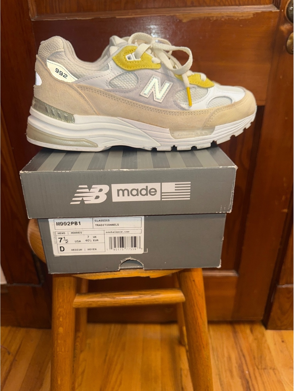 New Balance 992 x Paperboy Paris Fried Egg M992PB1 Men’s 7.5 Made in USA